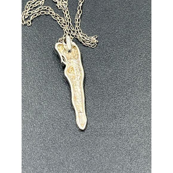 KIM Signed Sterling Wedding Necklace Lovers Embrace Infinity Pendant Adam Eve - Picture 14 of 16